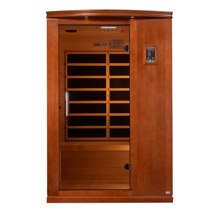 Dynamic Saunas Venice 2-Person Low EMF FAR Infrared Sauna, Canadian Hemlock Wood