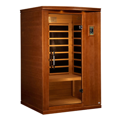 Dynamic Saunas Venice 2-Person Low EMF FAR Infrared Sauna, Canadian Hemlock Wood - VMInnovations
