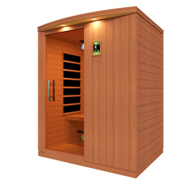 Dynamic Saunas Madrid Elite 3 Person Ultra Low EMF Infrared Lighting Home Sauna