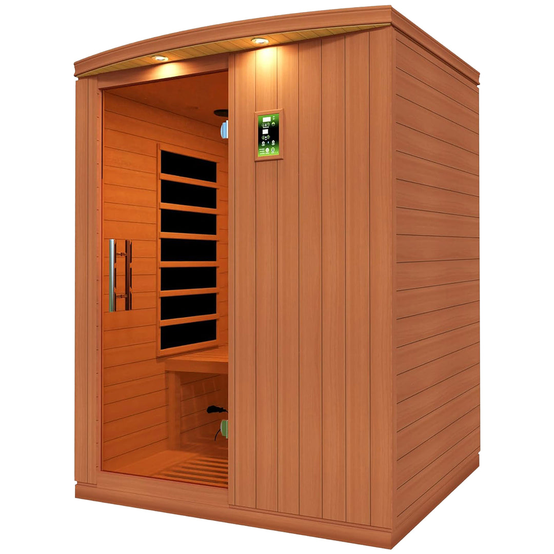 Dynamic Saunas Madrid Elite 3 Person Ultra Low EMF Infrared Lighting Home Sauna