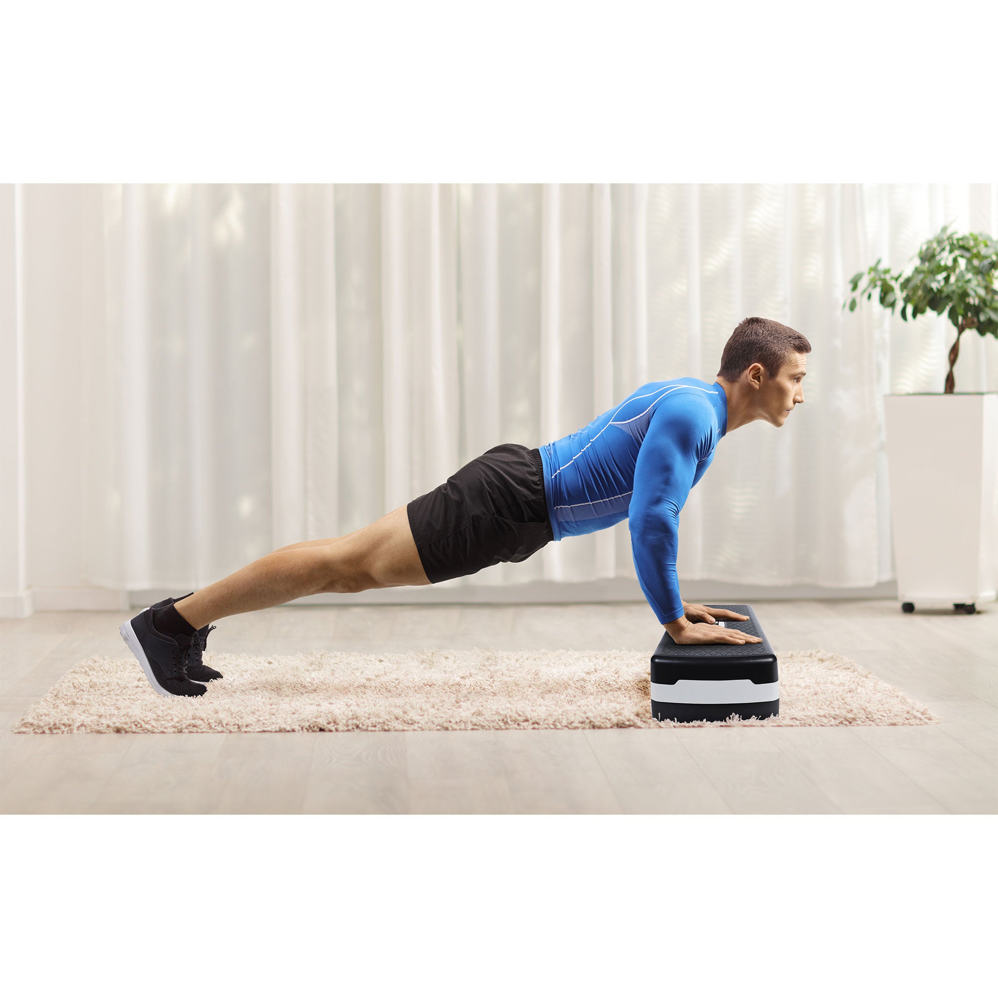 HolaHatha Aerobic Step Platform Exercise Equipment w/ Adjustable Height (Used) - VMInnovations