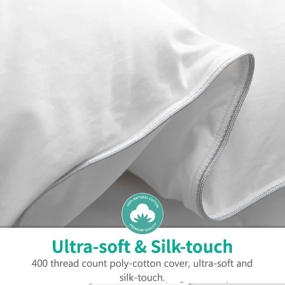 APSMILE Luxurious Feathers Down Queen Duvet Insert Comforter, White (Open Box) - VMInnovations