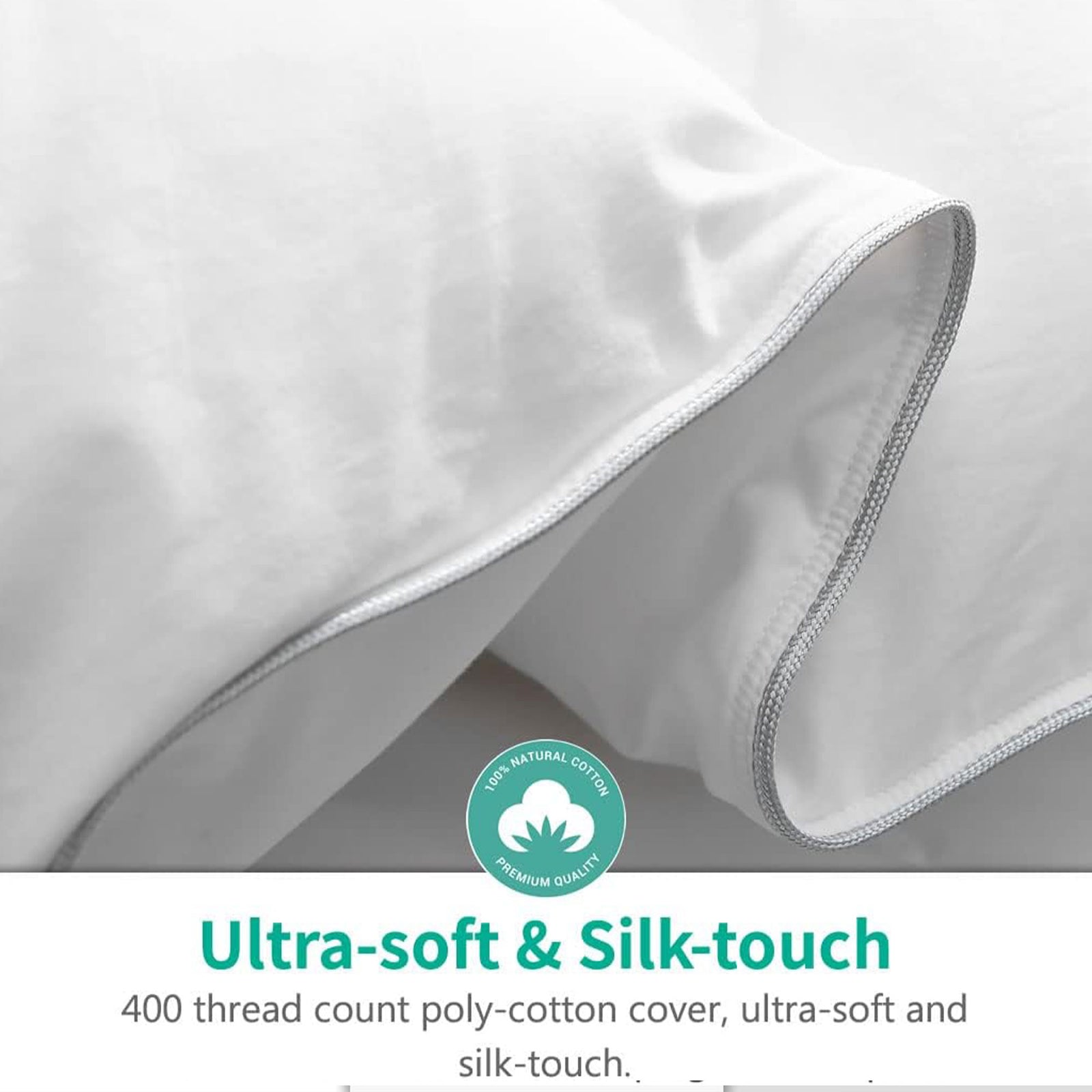 APSMILE Luxurious Feathers Down Queen Duvet Insert Comforter, White (Open Box) - VMInnovations