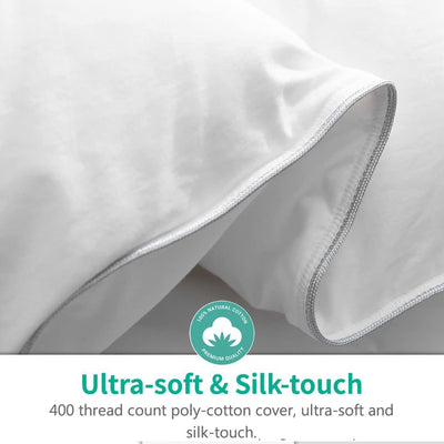 APSMILE Luxurious Feathers Down Full Queen Duvet Insert Comforter, White (Used) - VMInnovations