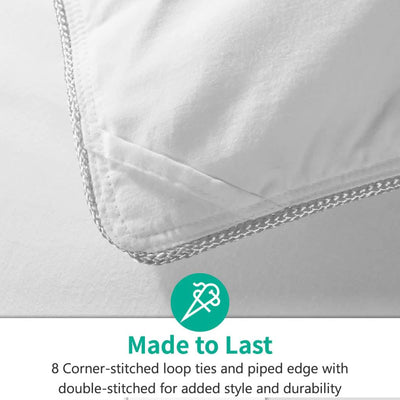 APSMILE Luxurious Feathers Down Full Queen Duvet Insert Comforter, White (Used) - VMInnovations