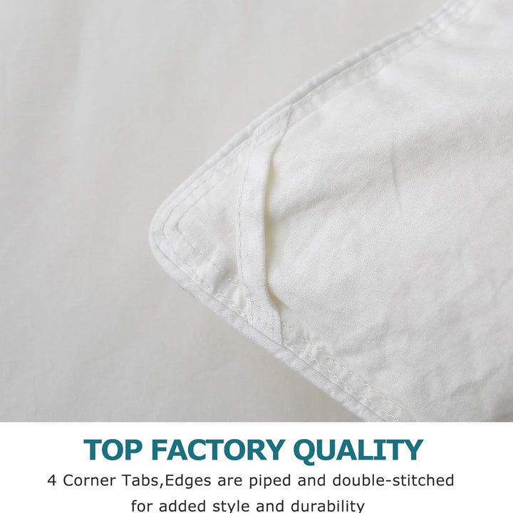 BPC 90 x 90” Queen Sized Lightweight All Season Feathers Down Comforter, White - VMInnovations