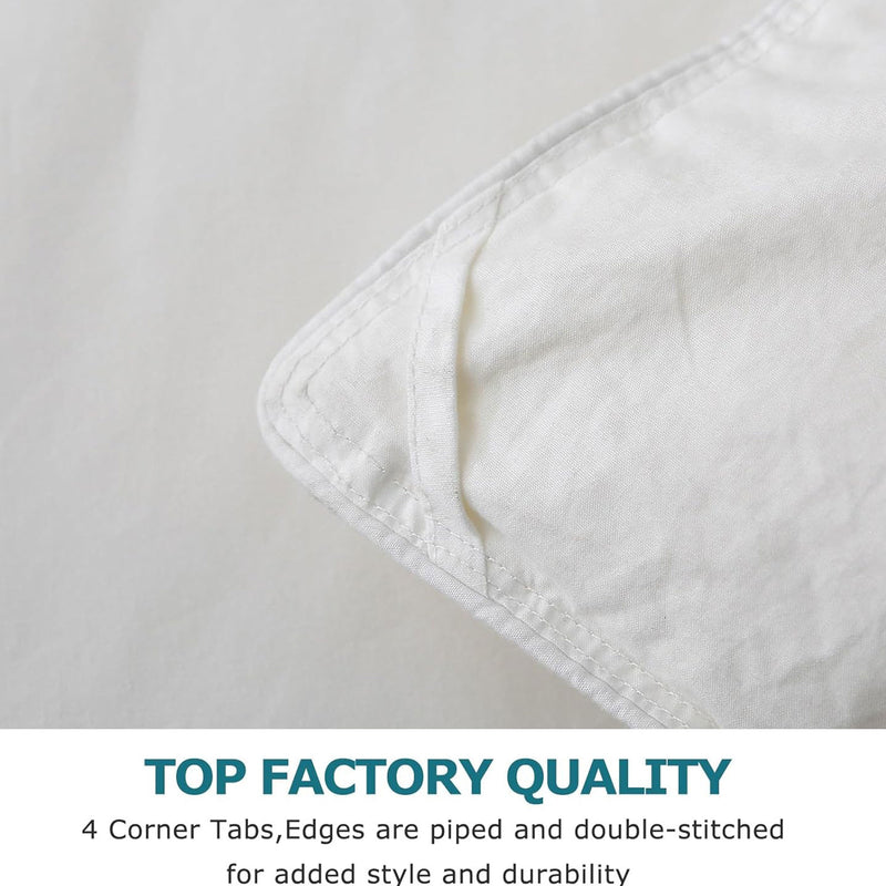 BPC 90 x 90” Queen Sized Lightweight All Season Feathers Down Comforter, White