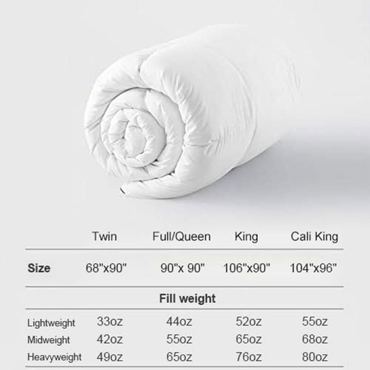 DWR King Sized 106 x 90 In Breathable Duvet Insert for All Season Bedding, White