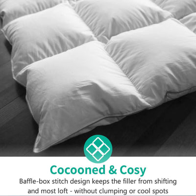 APSMILE Queen Size Heavyweight Feathers Down Cotton Duvet Comforter (Open Box) - VMInnovations