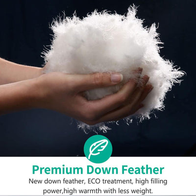 APSMILE Queen Size Heavyweight Feathers Down Cotton Duvet Comforter (Open Box) - VMInnovations