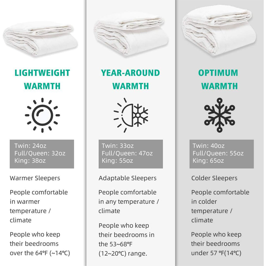 APSMILE Queen Size Heavyweight Feathers Down Cotton Duvet Comforter (Open Box)