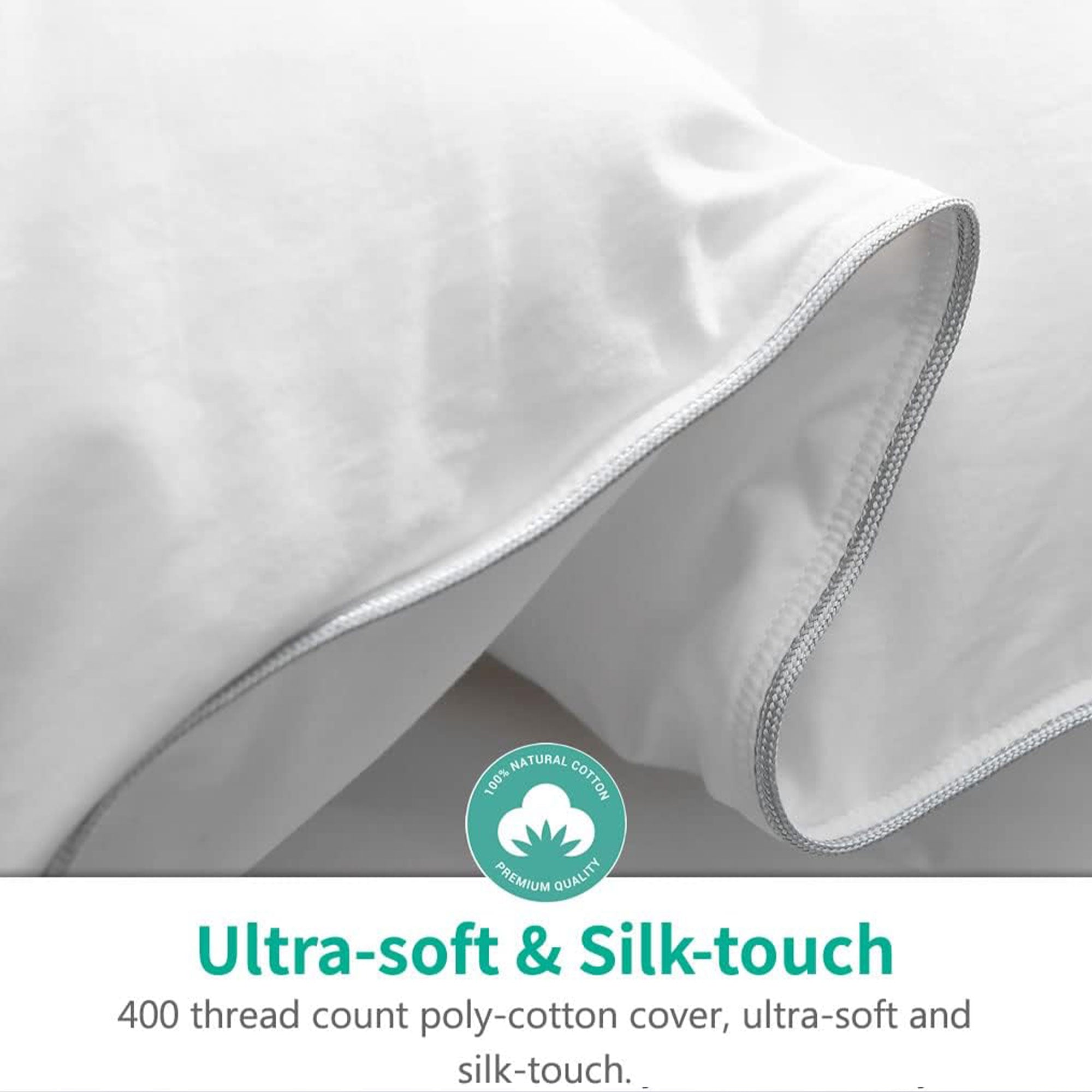 APSMILE Feathers Down California King Duvet Insert Comforter, White (Open Box) - VMInnovations