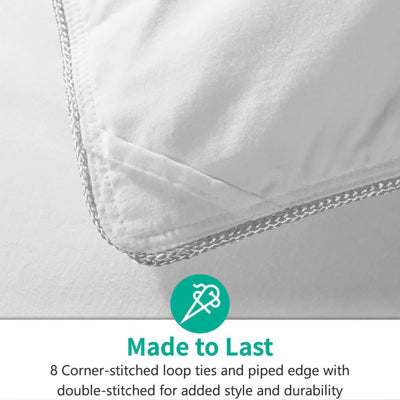 APSMILE Feathers Down California King Duvet Insert Comforter, White (Open Box) - VMInnovations