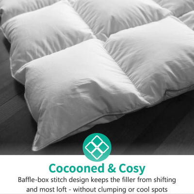 APSMILE Feathers Down California King Duvet Insert Comforter, White (Open Box) - VMInnovations
