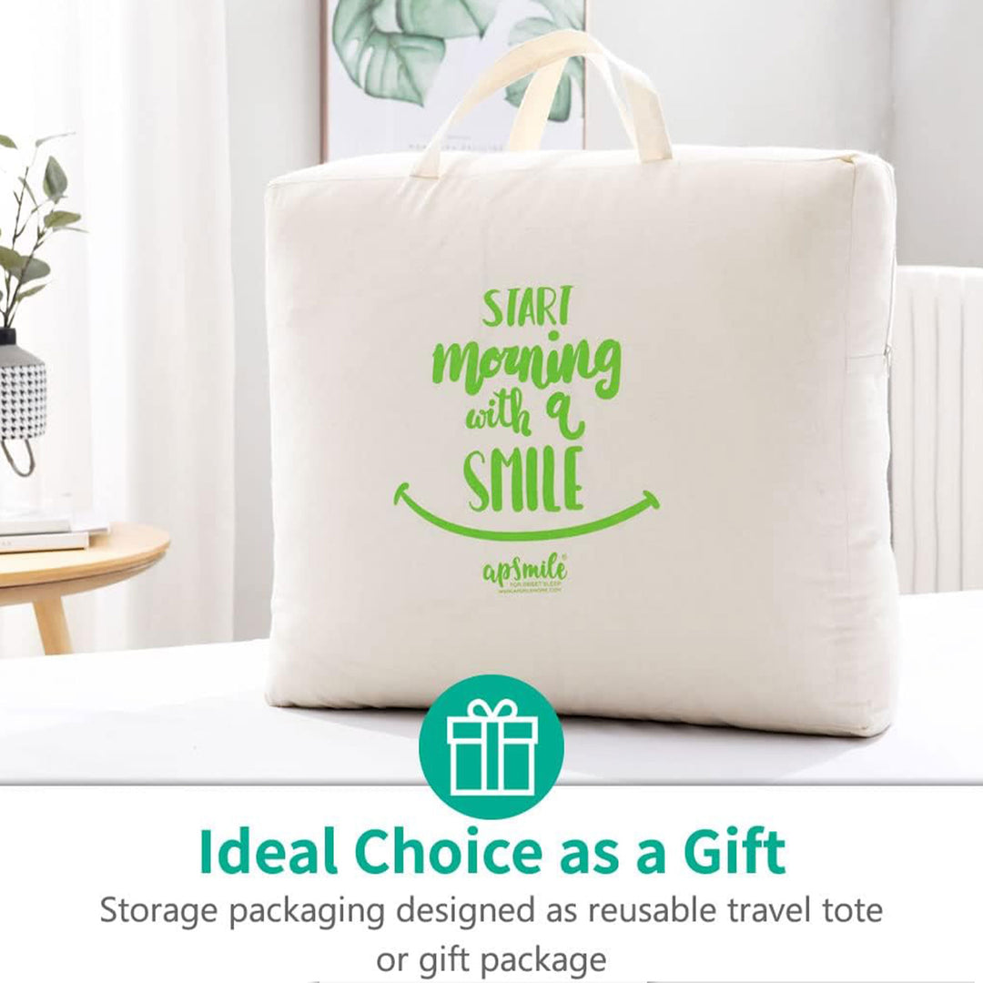 APSMILE Feathers Down California King Duvet Insert Comforter, White (Open Box) - VMInnovations