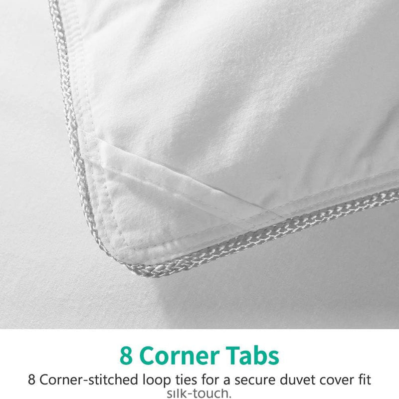APSMILE Lightweight All Season Feathers Down Full Queen Duvet Comforter, White