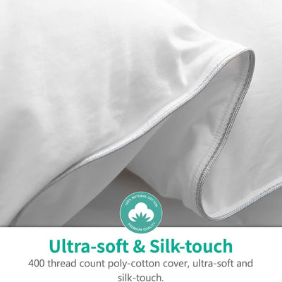 APSMILE Lightweight All Season Feathers Down Full Queen Duvet Comforter, White - VMInnovations