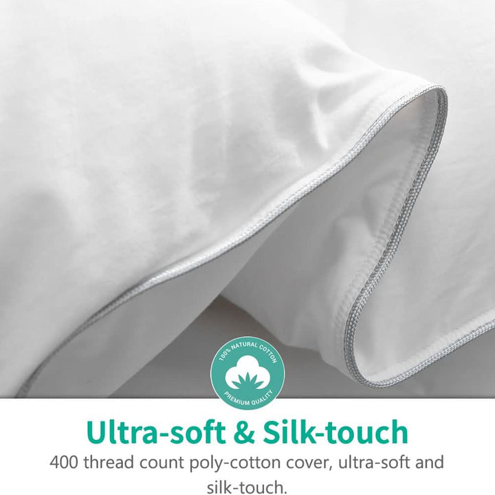 APSMILE Lightweight Feathers Down Full Queen Duvet Comforter, White (Open Box) - VMInnovations