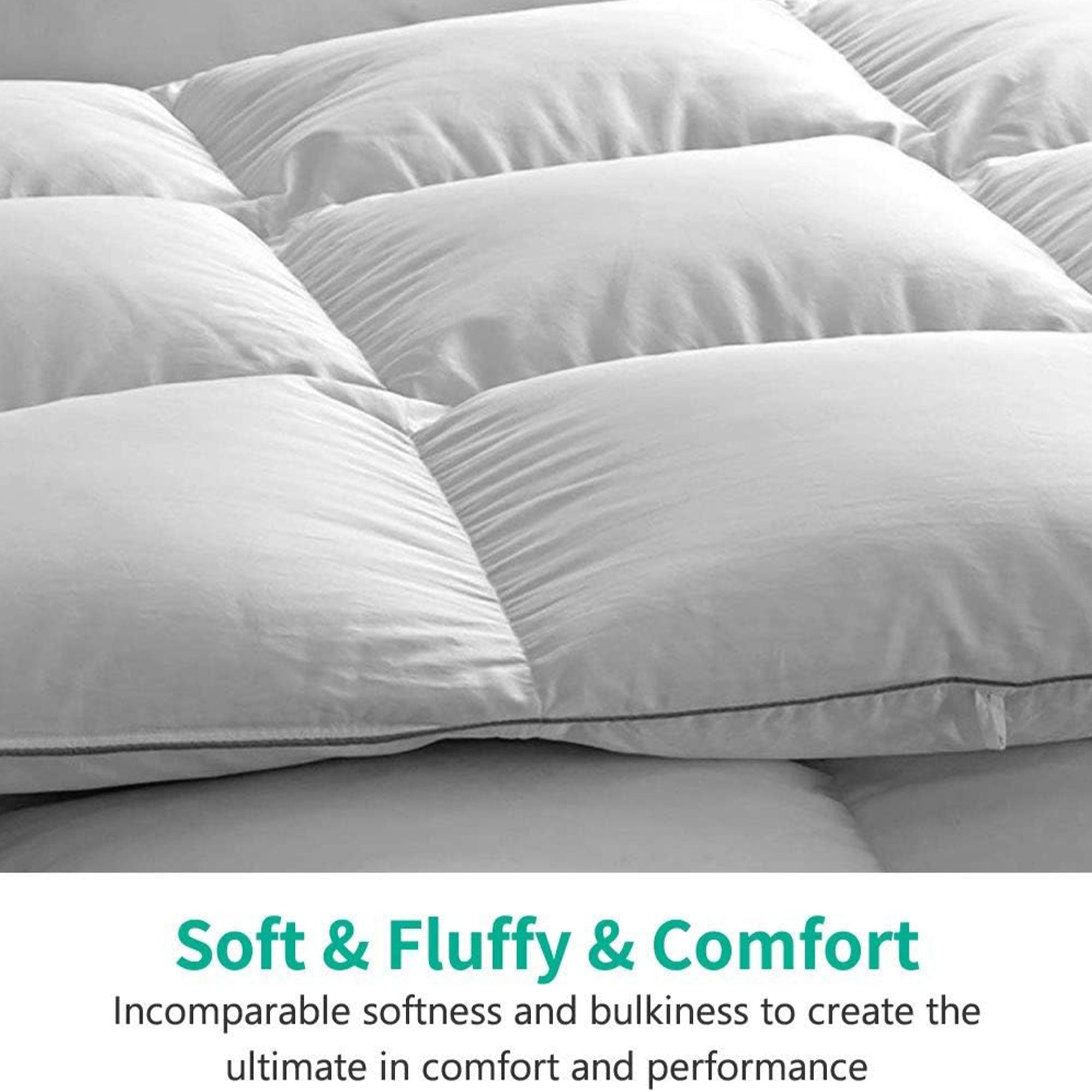 APSMILE Lightweight Feathers Down Full Queen Duvet Comforter, White (Open Box) - VMInnovations