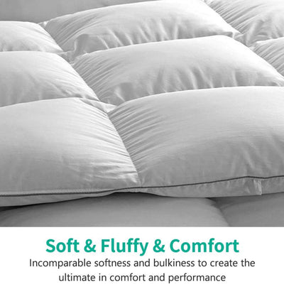 APSMILE Lightweight Feathers Down Full Queen Duvet Comforter, White (Open Box) - VMInnovations