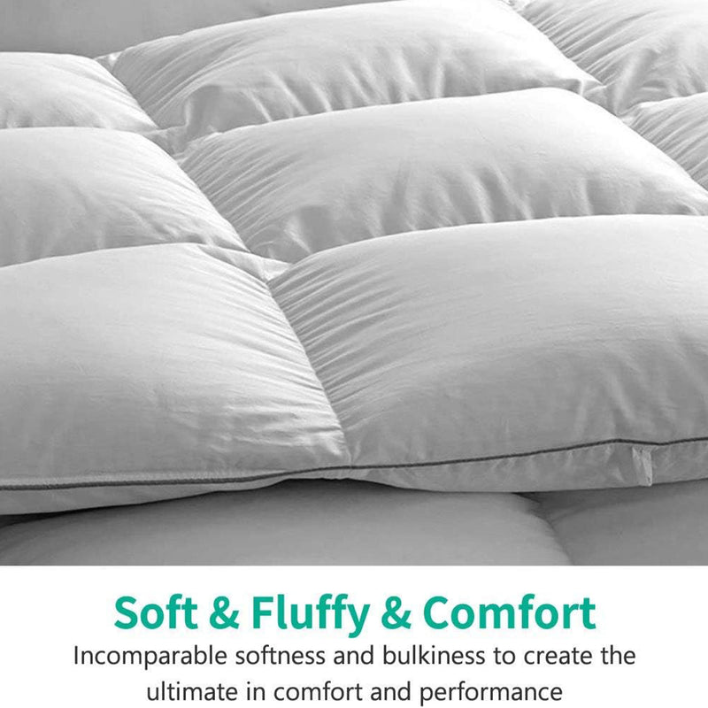 APSMILE Lightweight Feathers Down Full Queen Duvet Comforter, White (Open Box)