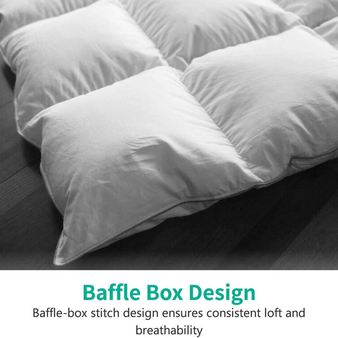 APSMILE Lightweight Feathers Down Full Queen Duvet Comforter, White (Open Box) - VMInnovations