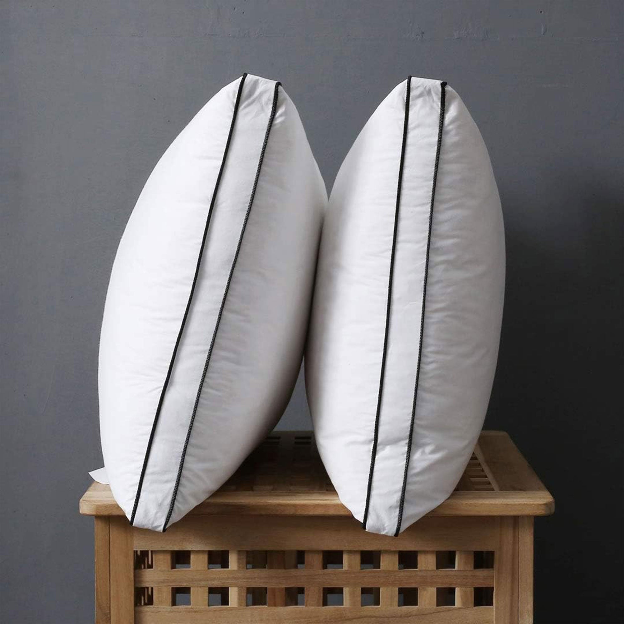 APSMILE Goose Feathers & Down Pillow w/Gusseted Pillow Inserts (Open Box) - VMInnovations