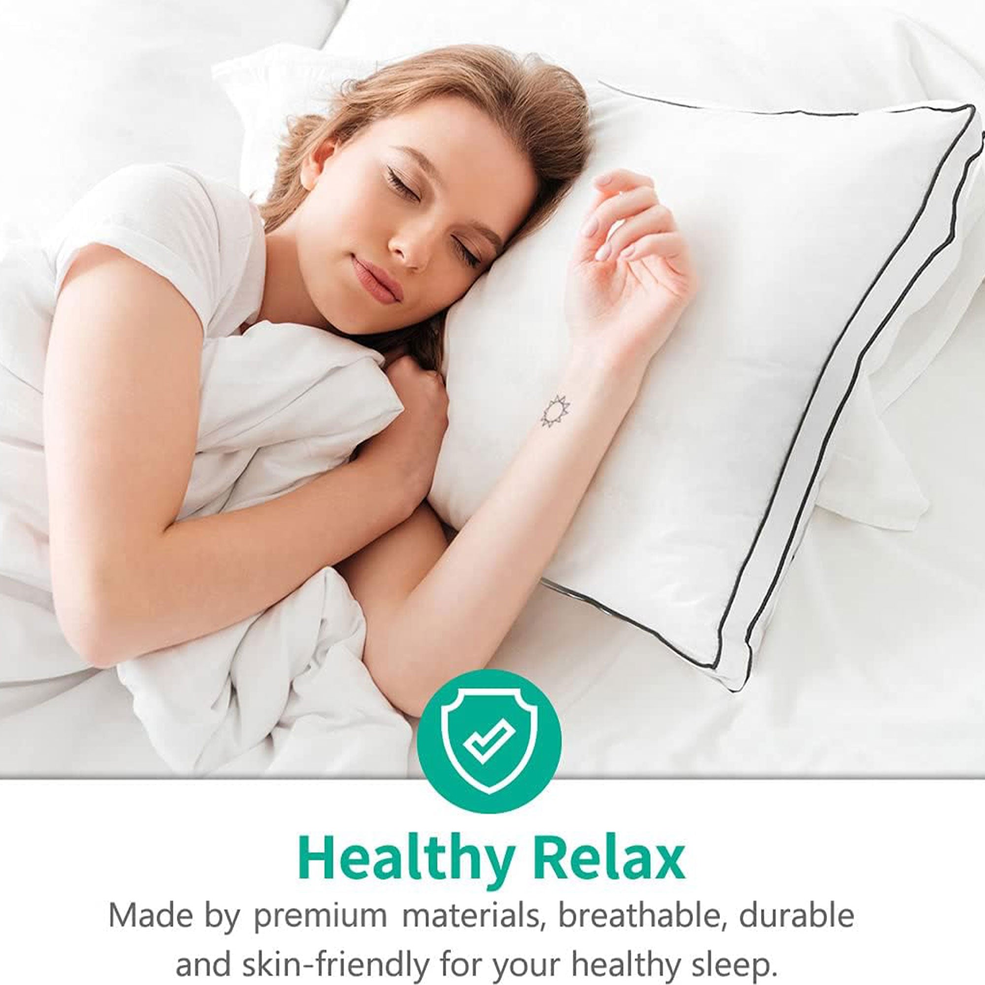 APSMILE Goose Feathers & Down Pillow w/Gusseted Pillow Inserts (Used) - VMInnovations