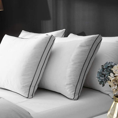 APSMILE Goose Feathers & Down Pillow w/Gusseted Pillow Inserts (Open Box) - VMInnovations