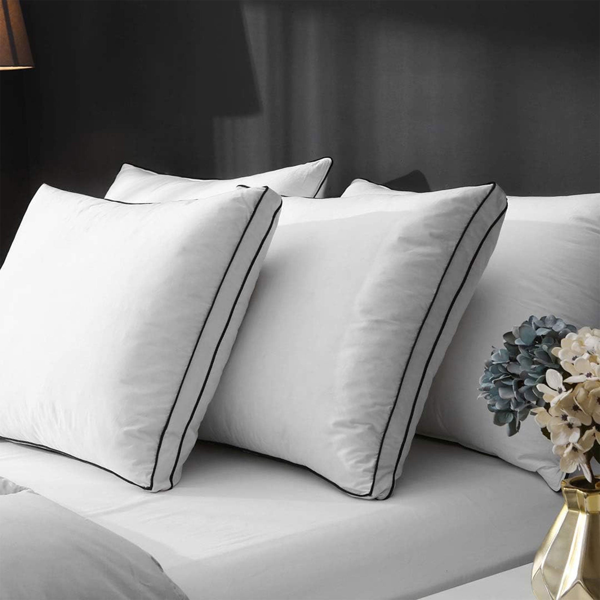 APSMILE Goose Feathers & Down Pillow w/Ultra Soft Cotton for Side Sleepers(Used) - VMInnovations