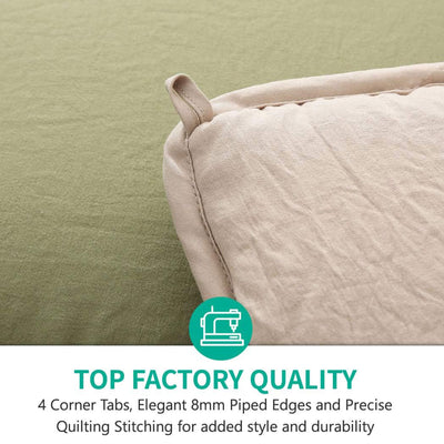 APSMILE Reversible All Season Down Full Queen Comforter, Green/Brown (Used) - VMInnovations