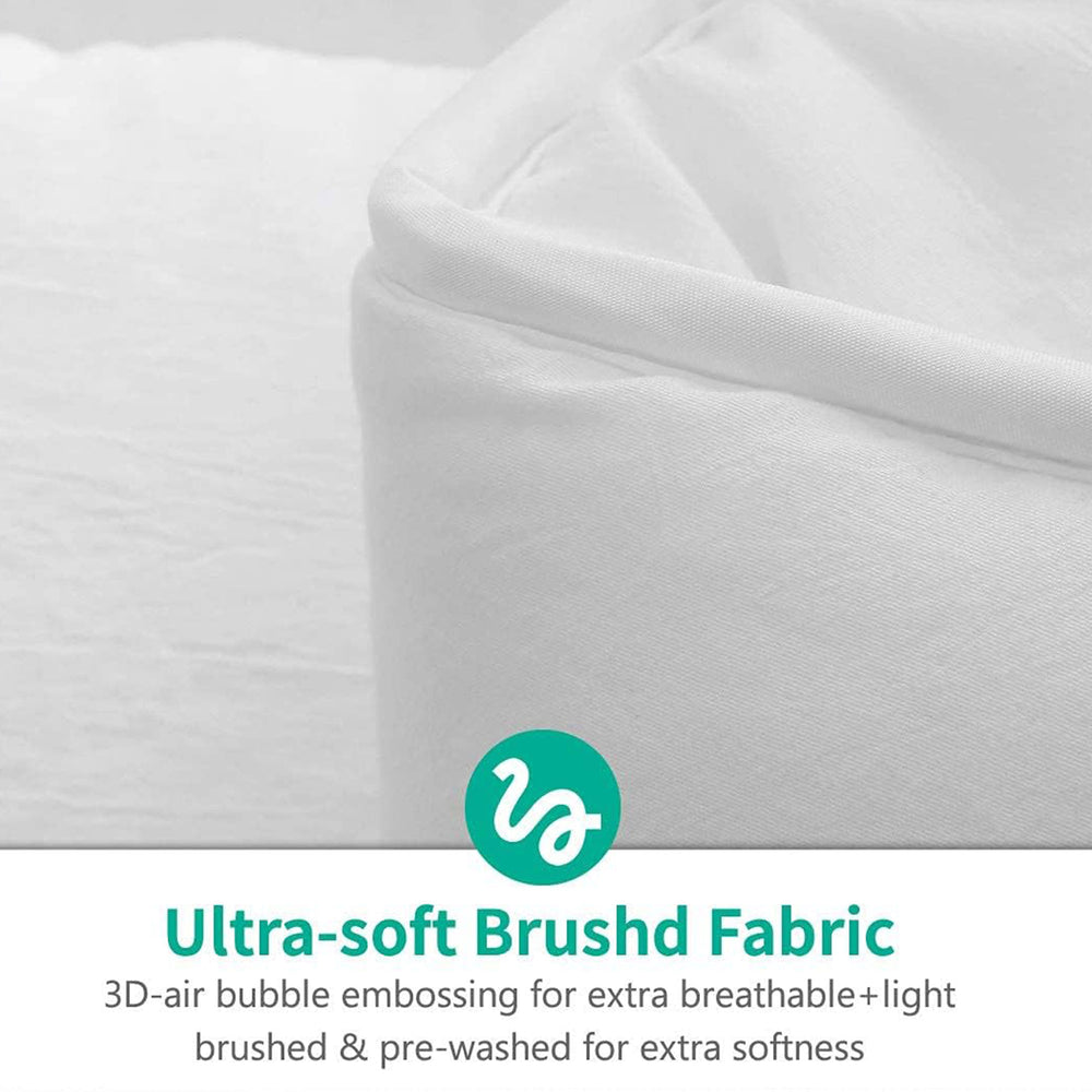 APSMILE Reversible Down Alternative Full King Comforter, All White (Used) - VMInnovations