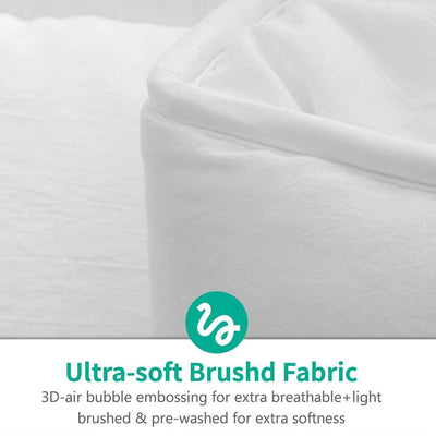 APSMILE Reversible Down Alternative Full King Comforter, All White (Used) - VMInnovations