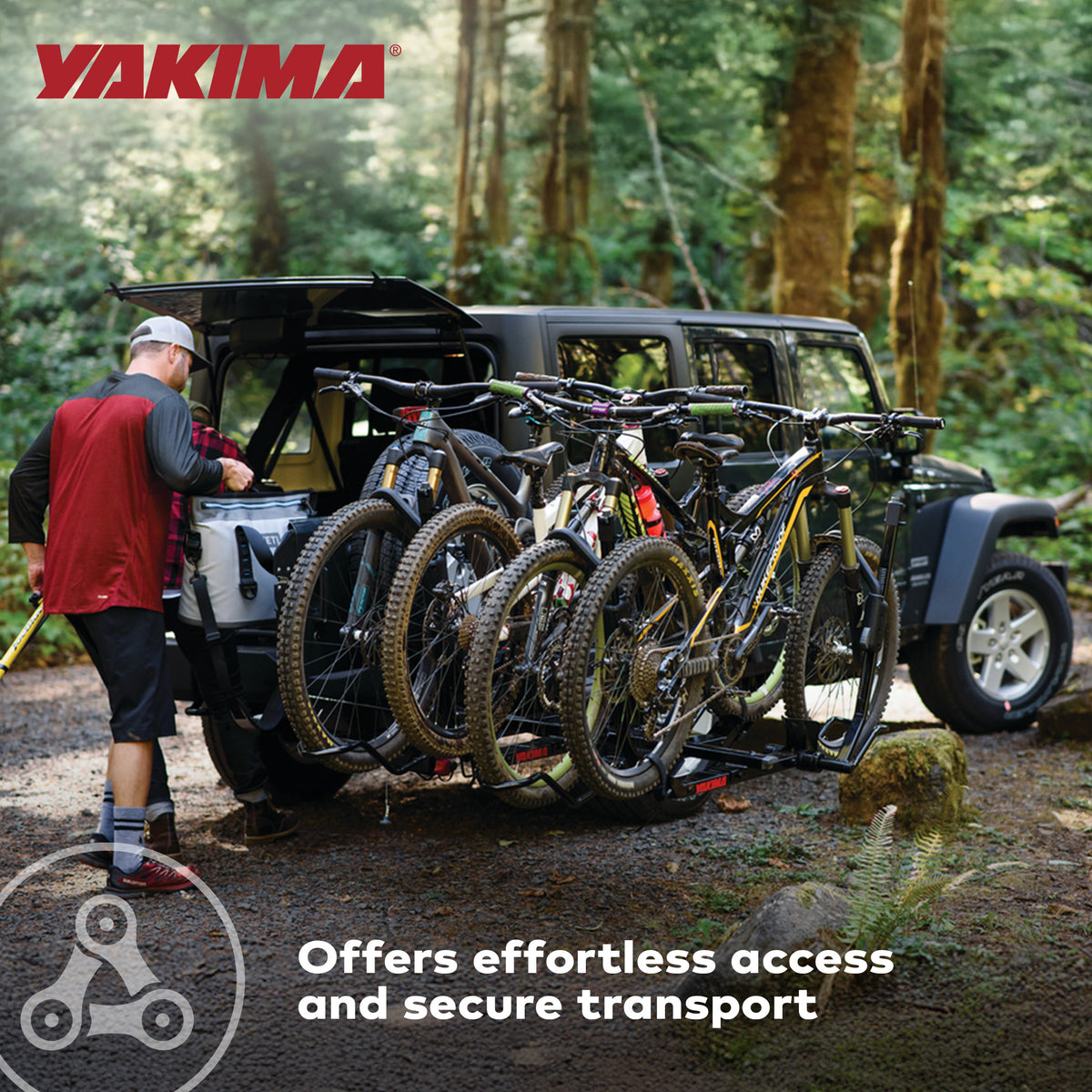 Yakima BackSwing Hitch Rack Swing Away Adapter, Compatible w/HoldUp EVO, Black