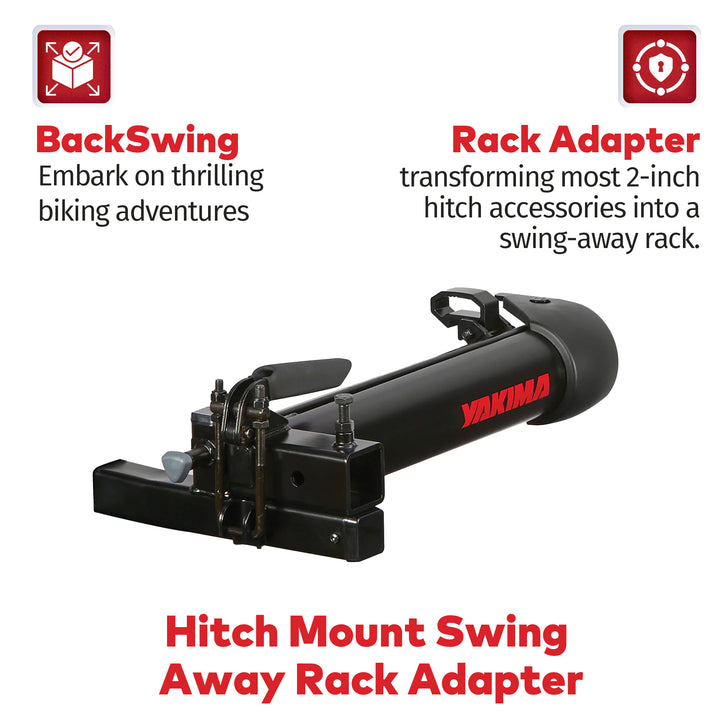 Yakima BackSwing Hitch Rack Swing Away Adapter, Compatible w/HoldUp EVO, Black