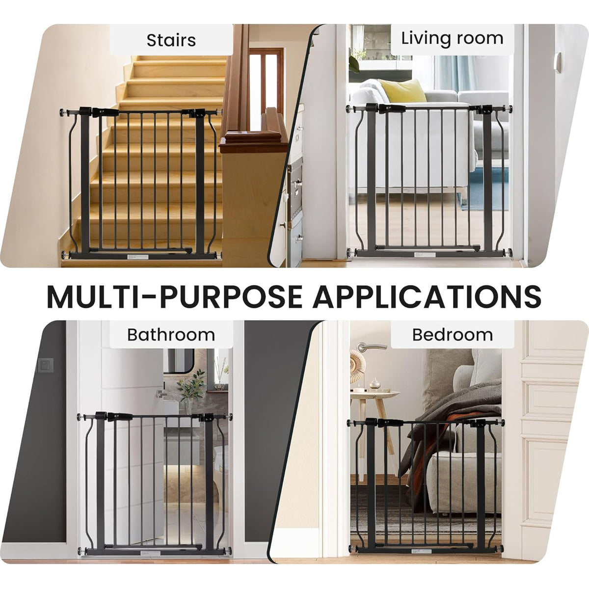 BalanceFrom Walk-Thru Baby/Pet Safety Gate, 29.1-33.8"W, 30"H Graphite(Open Box)