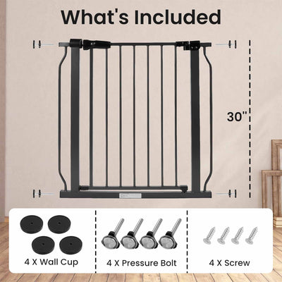 BalanceFrom Walk-Thru Safety Gate, 29.1-33.8"W, 30"H, Graphite (Used) - VMInnovations