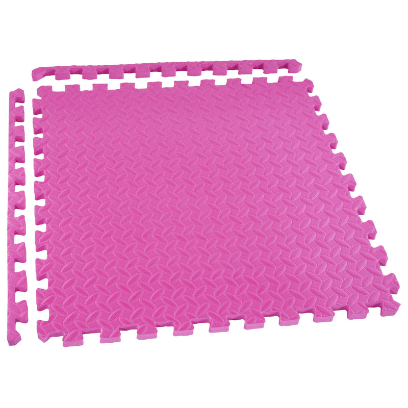 BalanceFrom Fitness 24 sq. ft. Interlocking Foam Exercise Mat Tiles, Multicolor