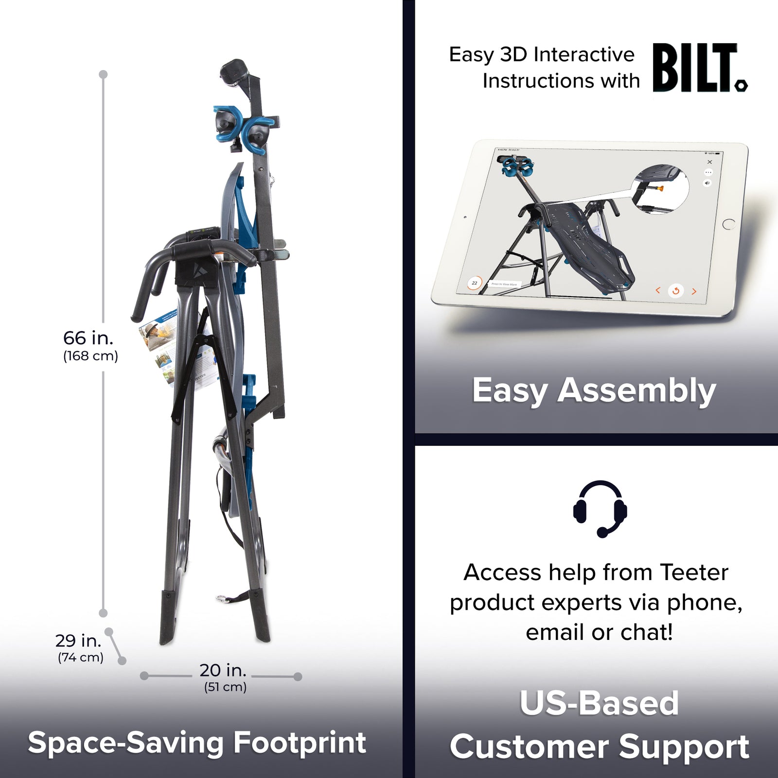 TEETER FitSpine X1 Inversion Table w/Flexible 8 Point Floating Suspension (Used) - VMInnovations