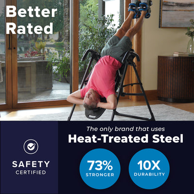 TEETER Inversion Table w/ComforTrak Backrest for Back & Muscle Pain, Black(Used) - VMInnovations