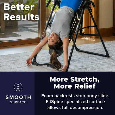TEETER Inversion Table w/ComforTrak Backrest for Back & Muscle Pain, Black(Used) - VMInnovations