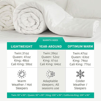APSMILE 90'x106' King Sized Feathers Down Cotton Comforter, Gray (Open Box) - VMInnovations