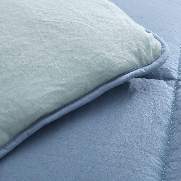 APSMILE Reversible All Season Down Full King Comforter, Light Blue (Open Box)