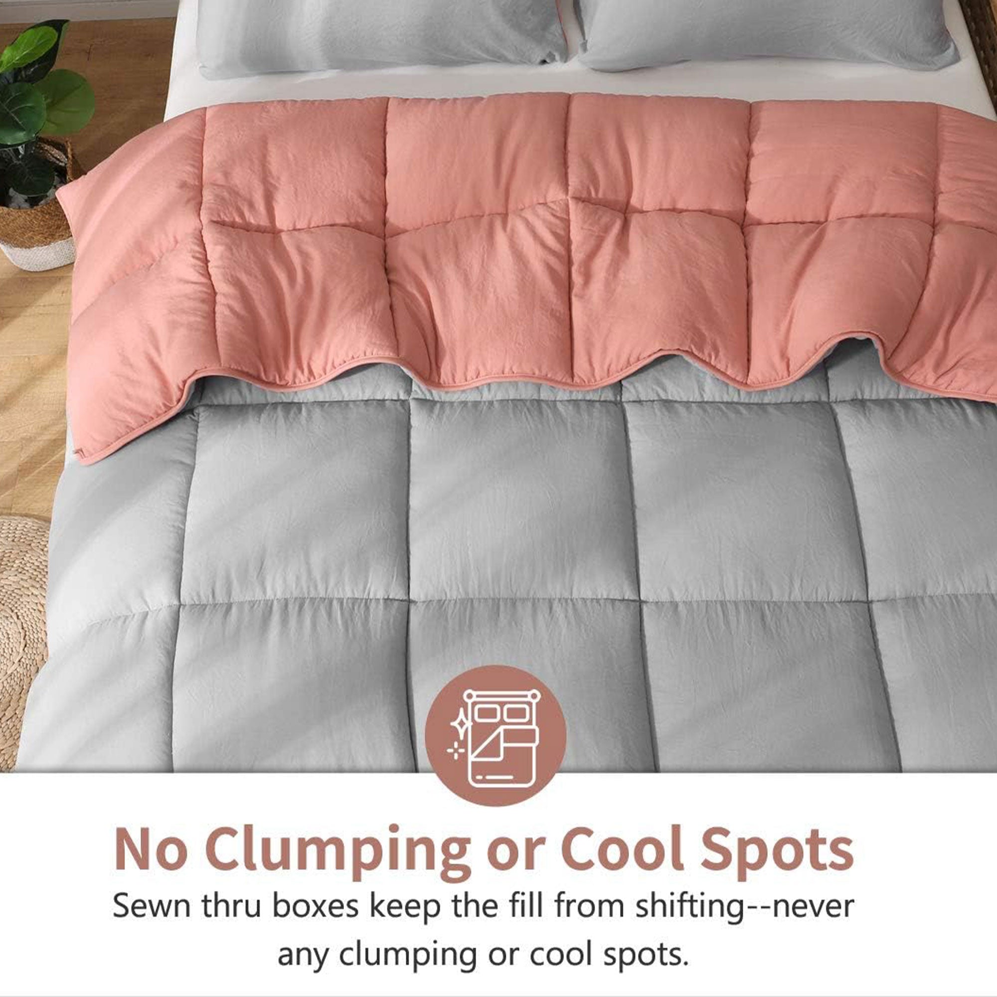 APSMILE Reversible King UltraSoft Fluffy Microfiber Bed Comforter, (Open Box) - VMInnovations