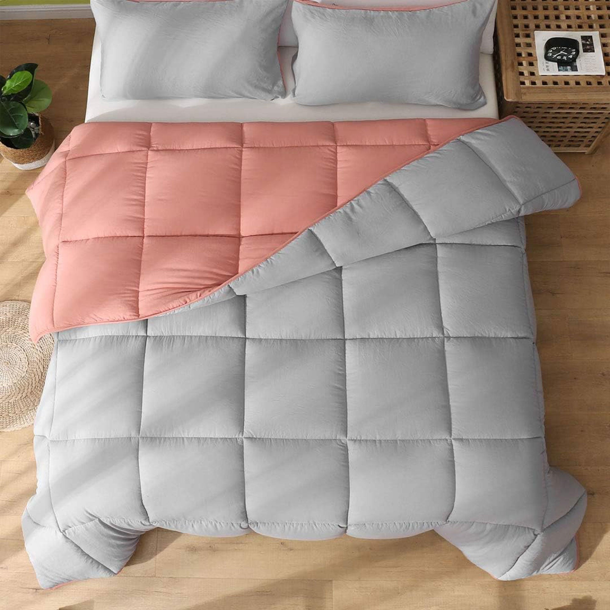 APSMILE Reversible King UltraSoft Fluffy Microfiber Bed Comforter, (Open Box) - VMInnovations
