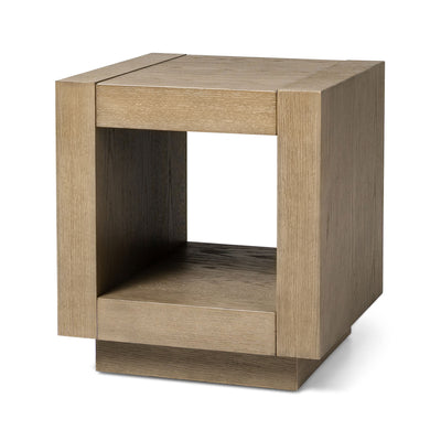 Maven Lane Contemporary Wooden Side Table in Refined Grey Finish (Open Box)