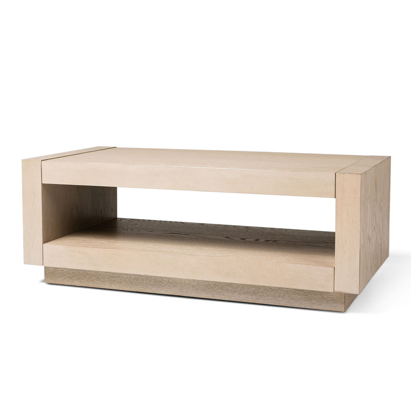 Maven Lane Contemporary Wooden Coffee Table in Refined White Finish (Open Box)