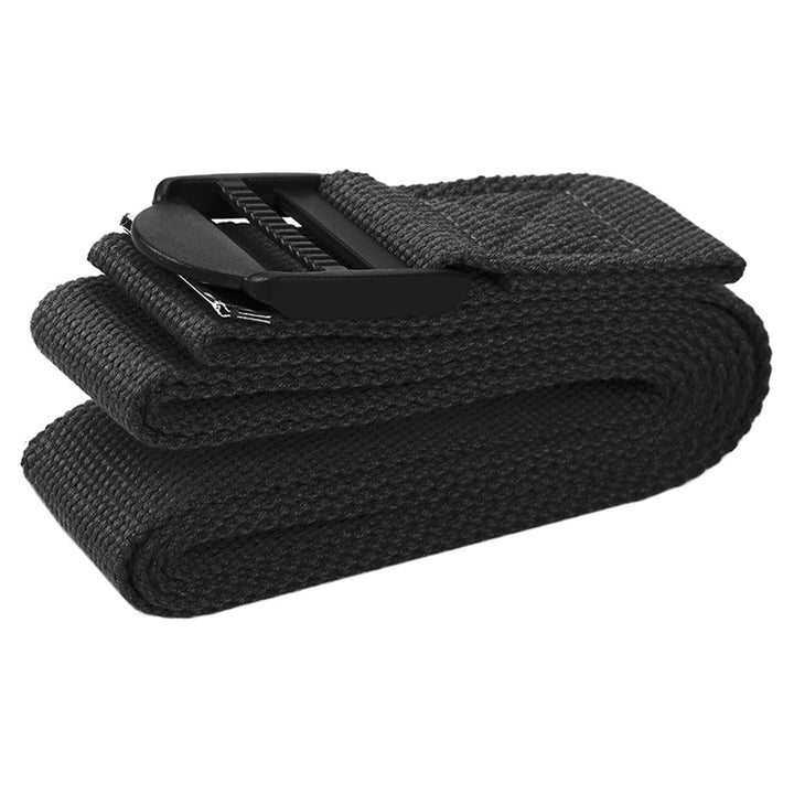 BalanceFrom 7pc Yoga Set w/Mat, Stretch Strap & Knee Pad, Black (Open Box)