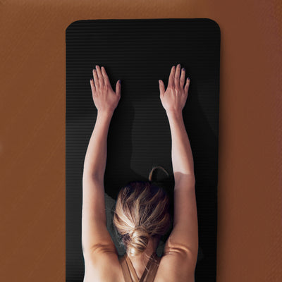 BalanceFrom Fitness Yoga Set w/ Mat, Stretch Strap & Knee Pad, Black (For Parts)