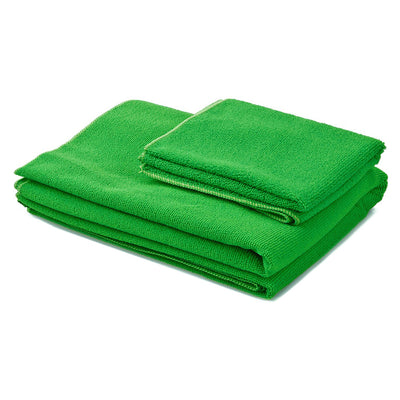 BalanceFrom Fitness 7 Piece Yoga Set with Mat, Stretch Strap & Knee Pad, Green